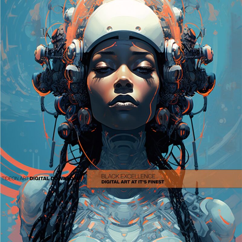 Alternative view of Sci-Fi Black Woman - Digital Download Wall Art