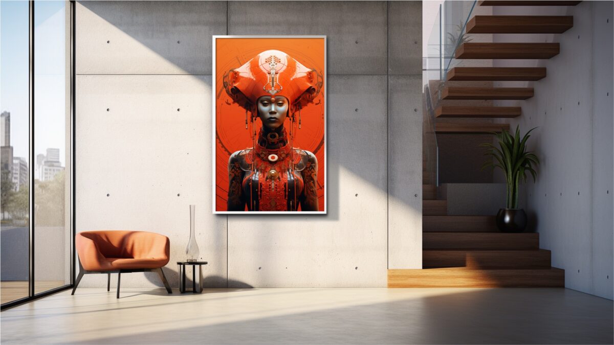 Sci-Fi Black Woman Of The Red Guard - Digital Download Wall Art - Image 8