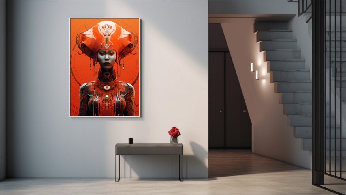 Sci-Fi Black Woman Of The Red Guard - Digital Download Wall Art - Image 7