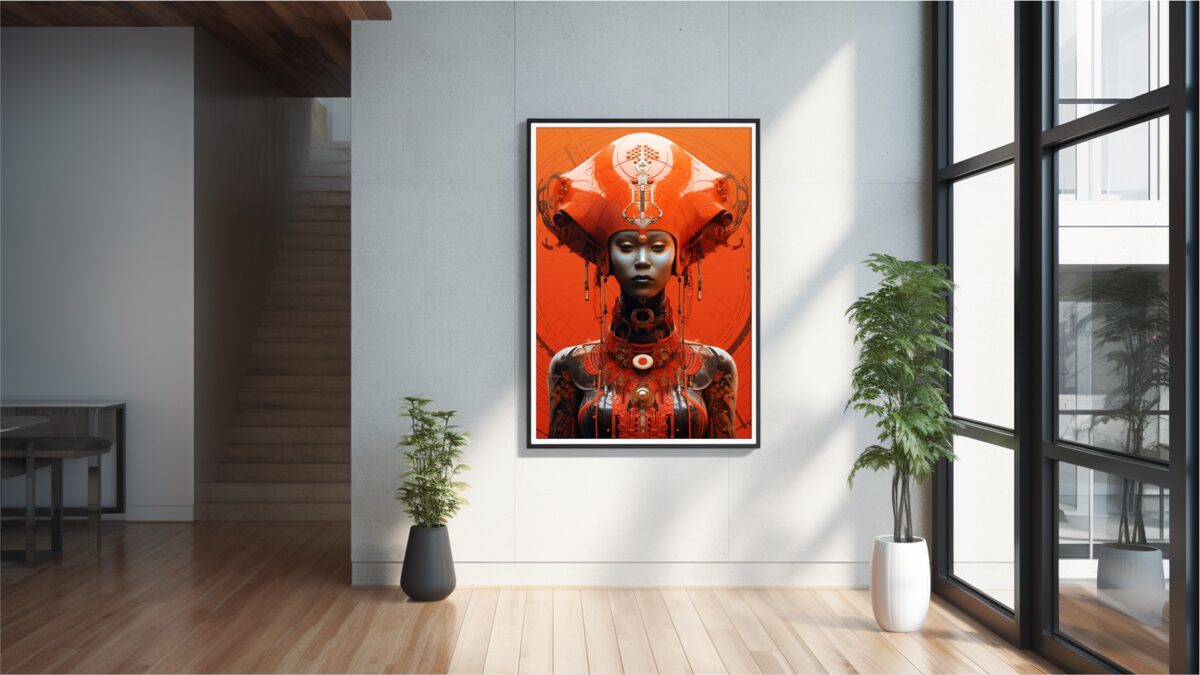 Sci-Fi Black Woman Of The Red Guard - Digital Download Wall Art - Image 6