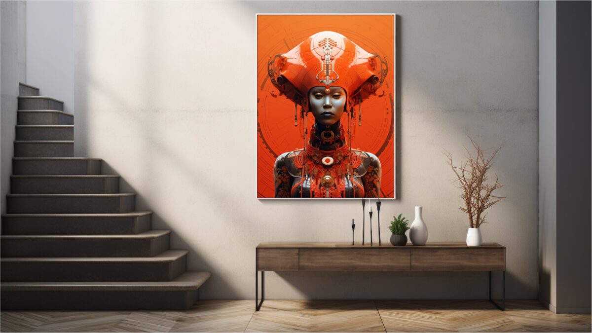 Sci-Fi Black Woman Of The Red Guard - Digital Download Wall Art - Image 5