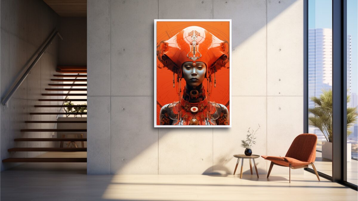 Sci-Fi Black Woman Of The Red Guard - Digital Download Wall Art - Image 4