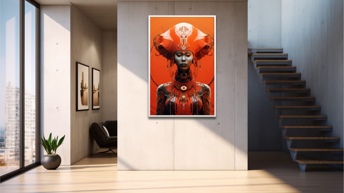 Sci-Fi Black Woman Of The Red Guard - Digital Download Wall Art - Image 3