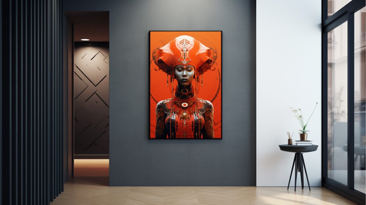 Sci-Fi Black Woman Of The Red Guard - Digital Download Wall Art