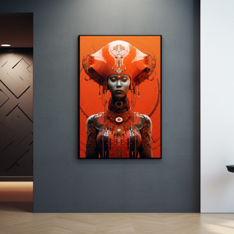 Sci-Fi Black Woman Of The Red Guard - Digital Download Wall Art