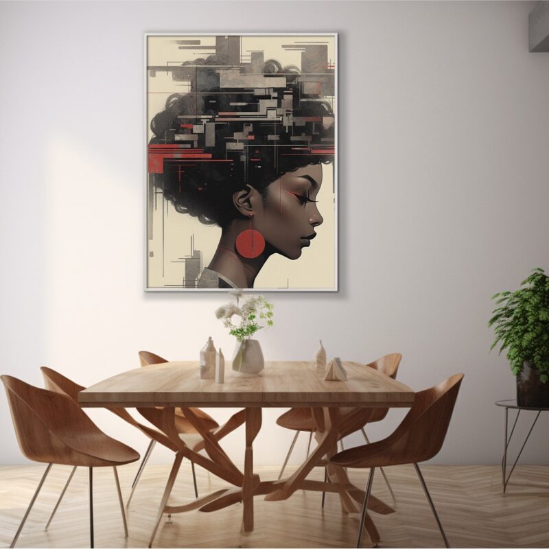 Afro Art Deco Black Woman - Digital Download Wall Art