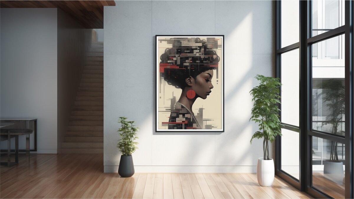 Afro Art Deco Black Woman - Digital Download Wall Art - Image 7