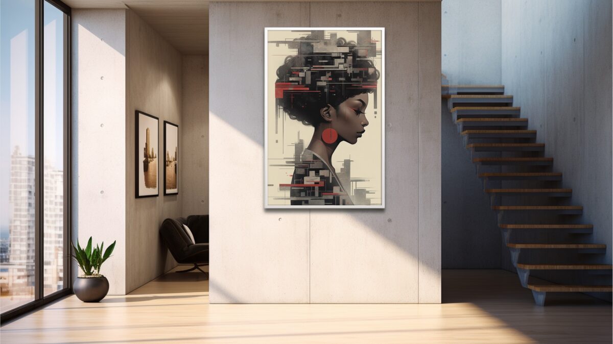 Afro Art Deco Black Woman - Digital Download Wall Art - Image 4