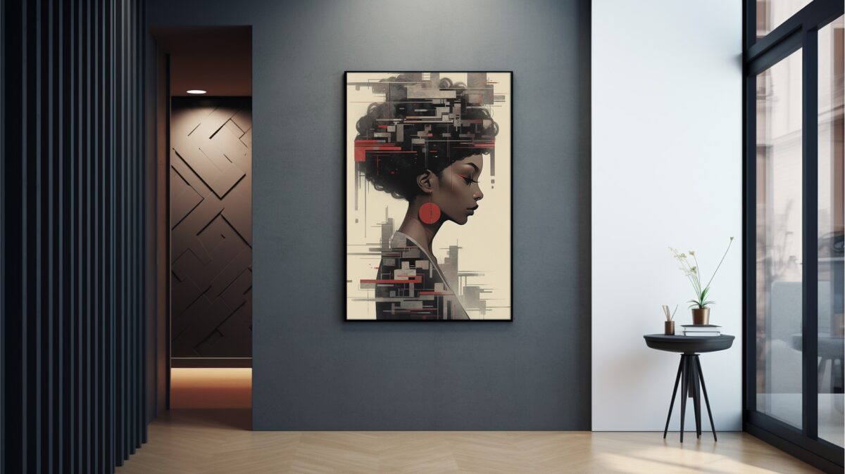 Afro Art Deco Black Woman - Digital Download Wall Art - Image 3