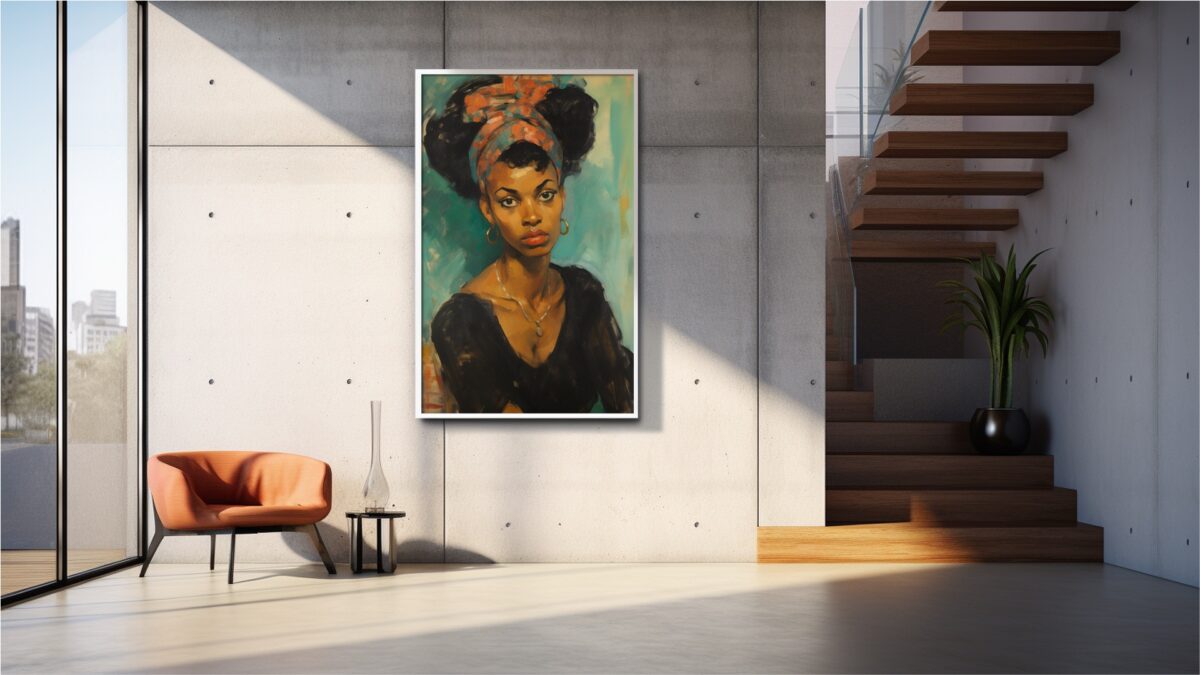 Black Woman With Bandana - Digital Download Wall Art - Image 9