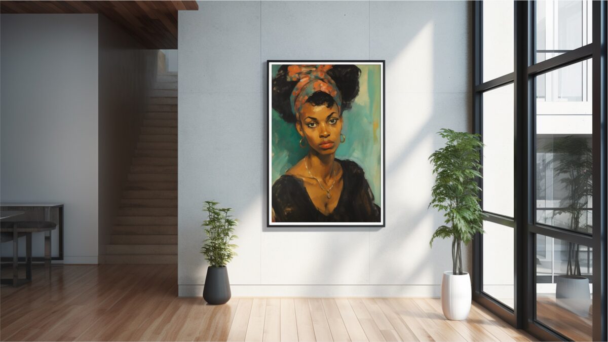 Black Woman With Bandana - Digital Download Wall Art - Image 7