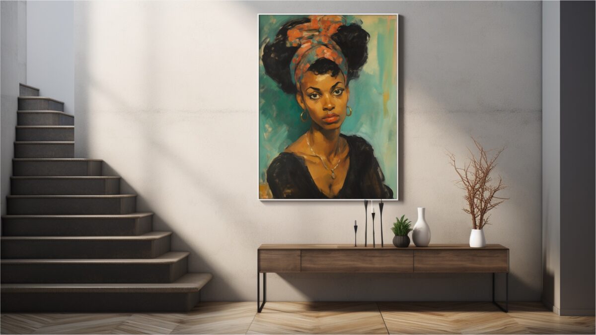 Black Woman With Bandana - Digital Download Wall Art - Image 6