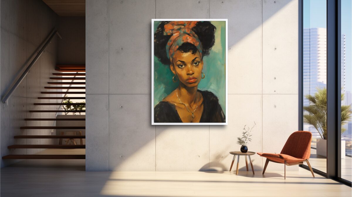 Black Woman With Bandana - Digital Download Wall Art - Image 5