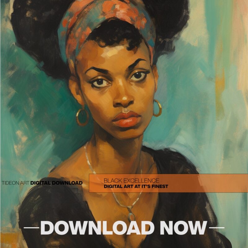 Alternative view of Black Woman With Bandana - Digital Download Wall Art