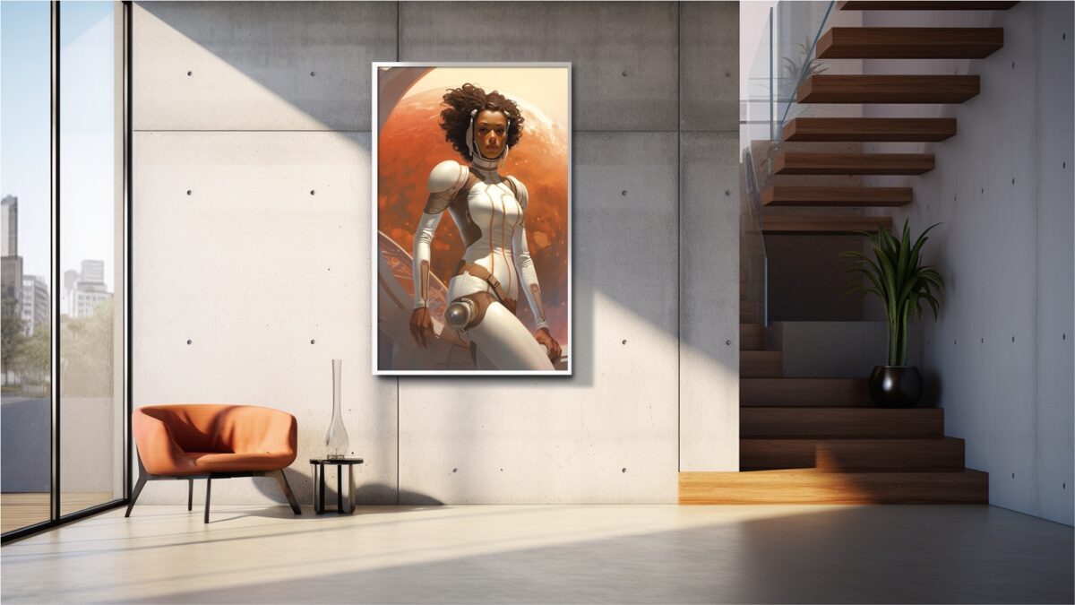 Sci-Fi Space Cadet Black Woman - Digital Download Wall Art - Image 9