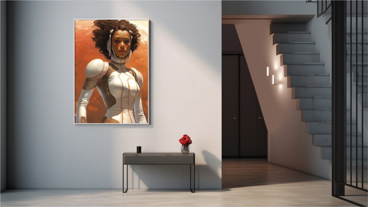 Sci-Fi Space Cadet Black Woman - Digital Download Wall Art - Image 8