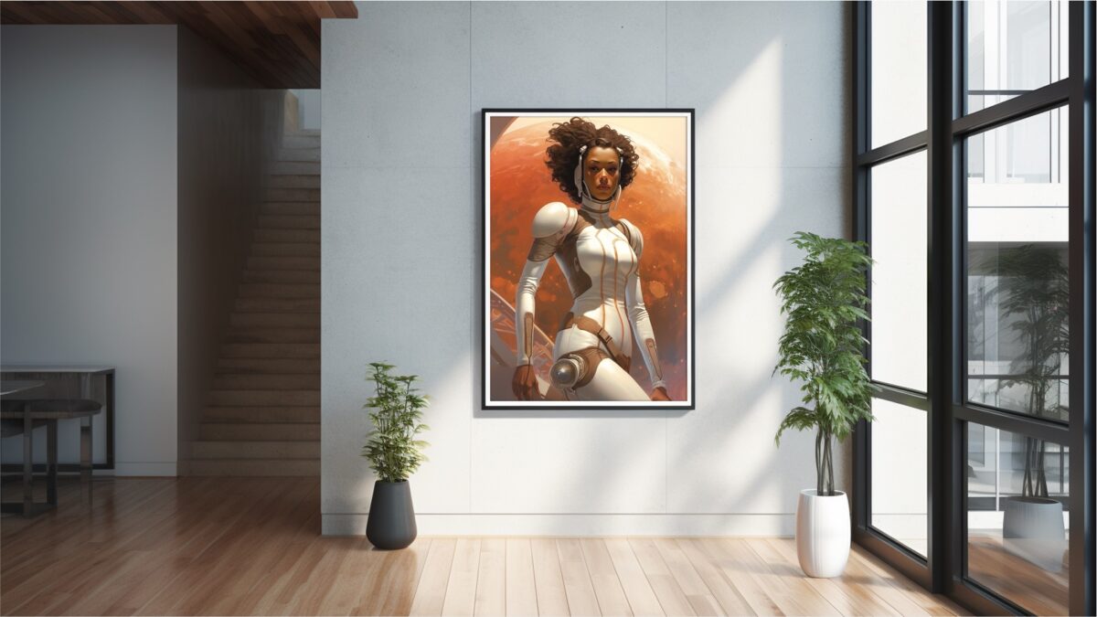 Sci-Fi Space Cadet Black Woman - Digital Download Wall Art - Image 7