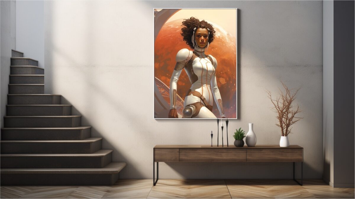 Sci-Fi Space Cadet Black Woman - Digital Download Wall Art - Image 6