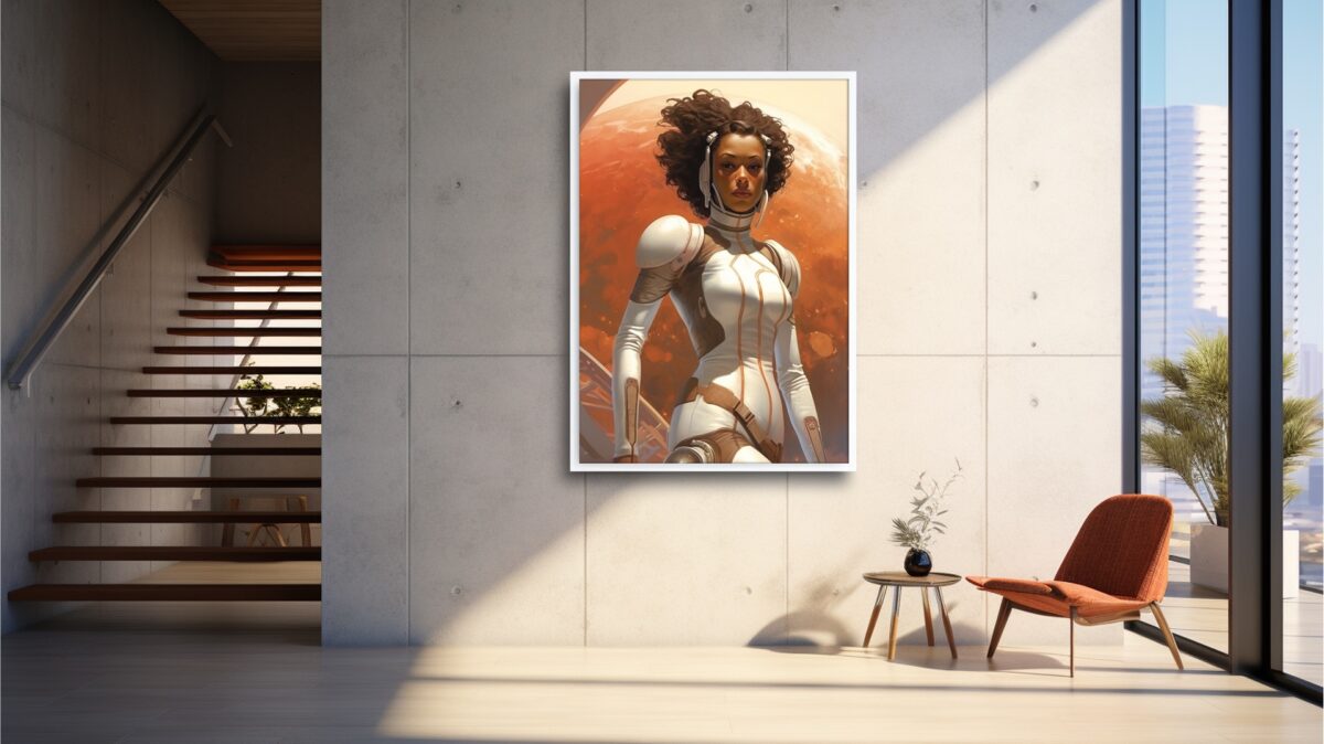Sci-Fi Space Cadet Black Woman - Digital Download Wall Art - Image 5