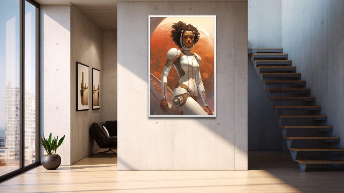 Sci-Fi Space Cadet Black Woman - Digital Download Wall Art - Image 4