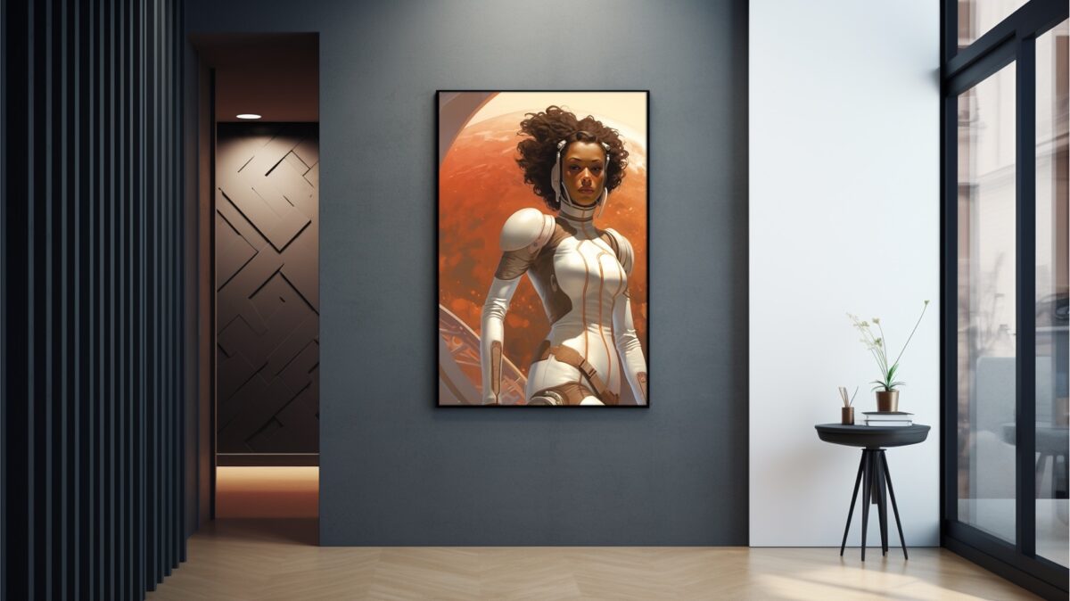 Sci-Fi Space Cadet Black Woman - Digital Download Wall Art
