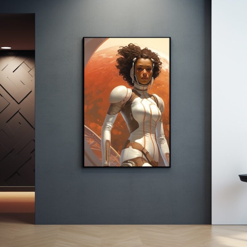 Sci-Fi Space Cadet Black Woman - Digital Download Wall Art