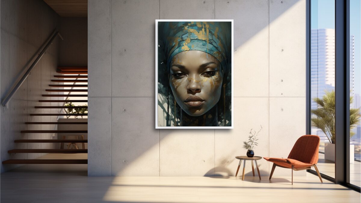 Black Woman With Head Wrap - Digital Download Wall Art - Image 5