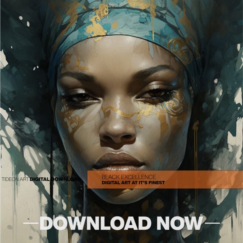 Alternative view of Black Woman With Head Wrap - Digital Download Wall Art