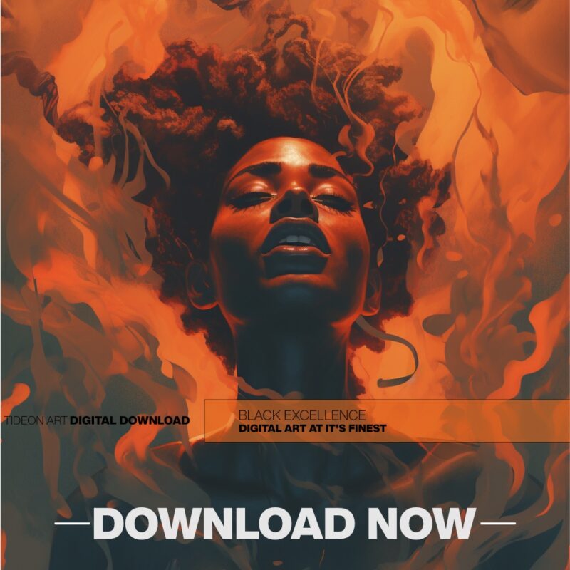 Alternative view of Horror The Dammed - Black Woman - Digital Download Wall Art