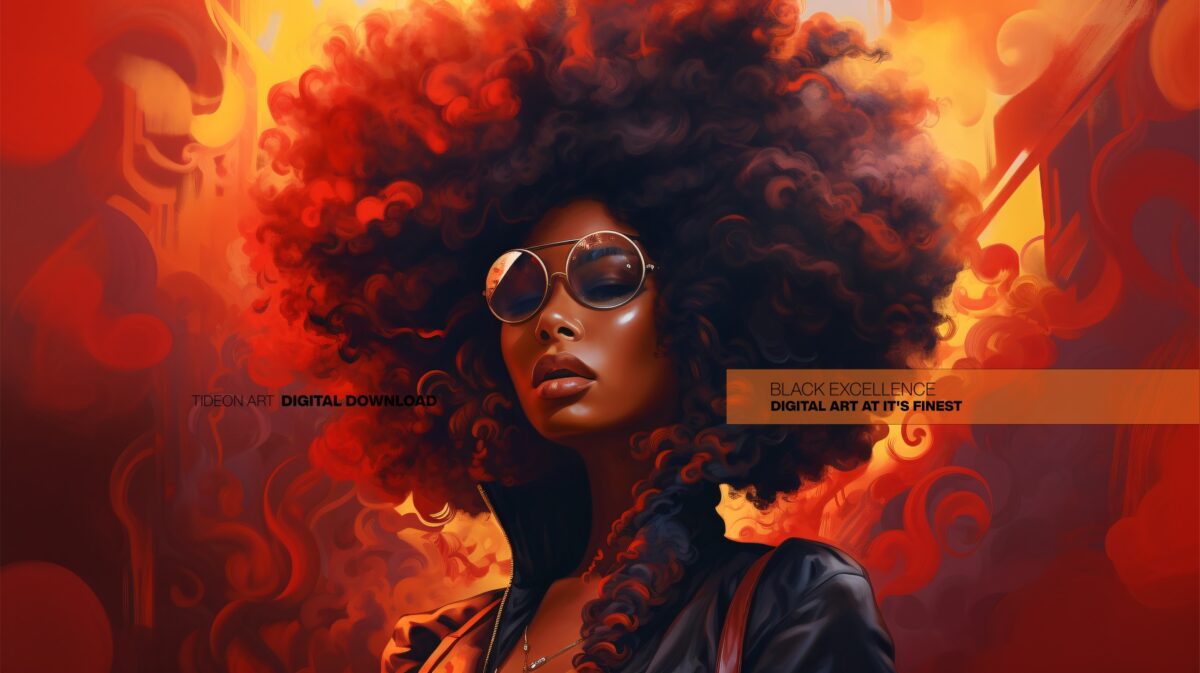 Blaze Reverie - Afrocentric Digital Art (Single File) - Image 2