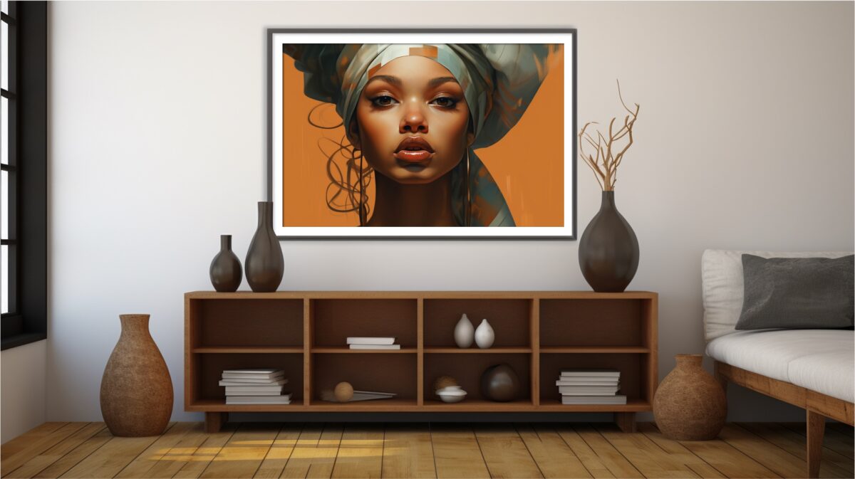 African Woman With Head Wrap - Digital Download Wall Art - Image 5