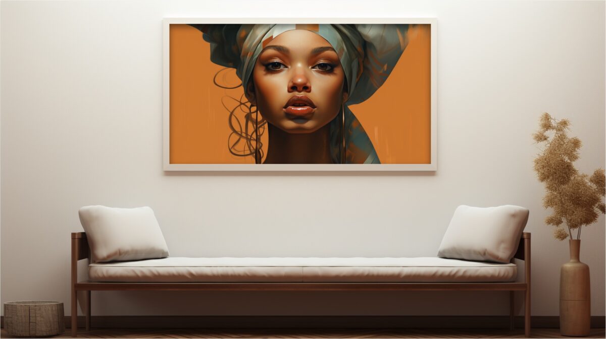 African Woman With Head Wrap - Digital Download Wall Art