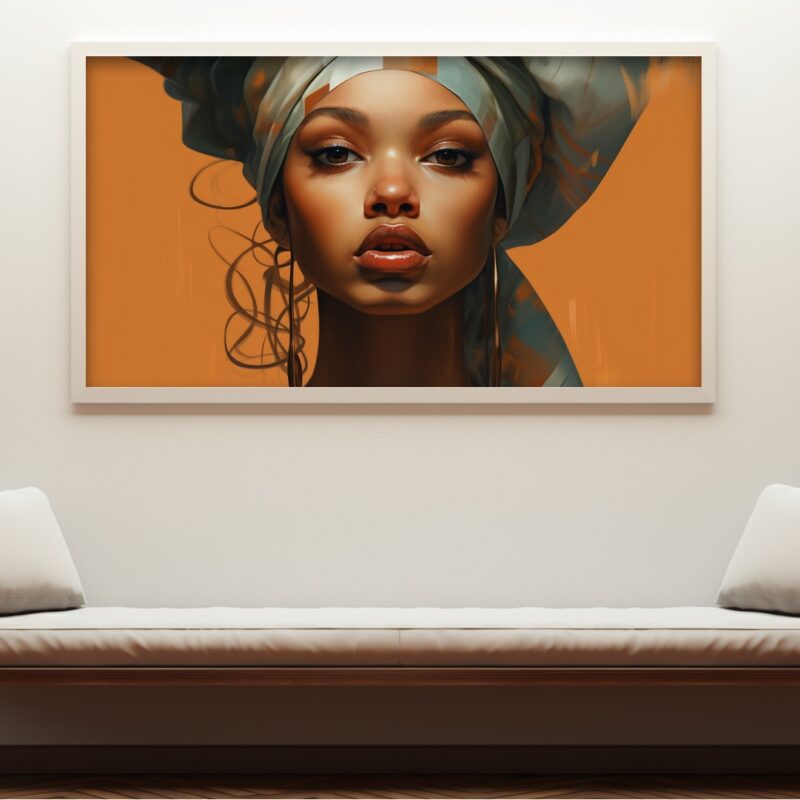 African Woman With Head Wrap - Digital Download Wall Art