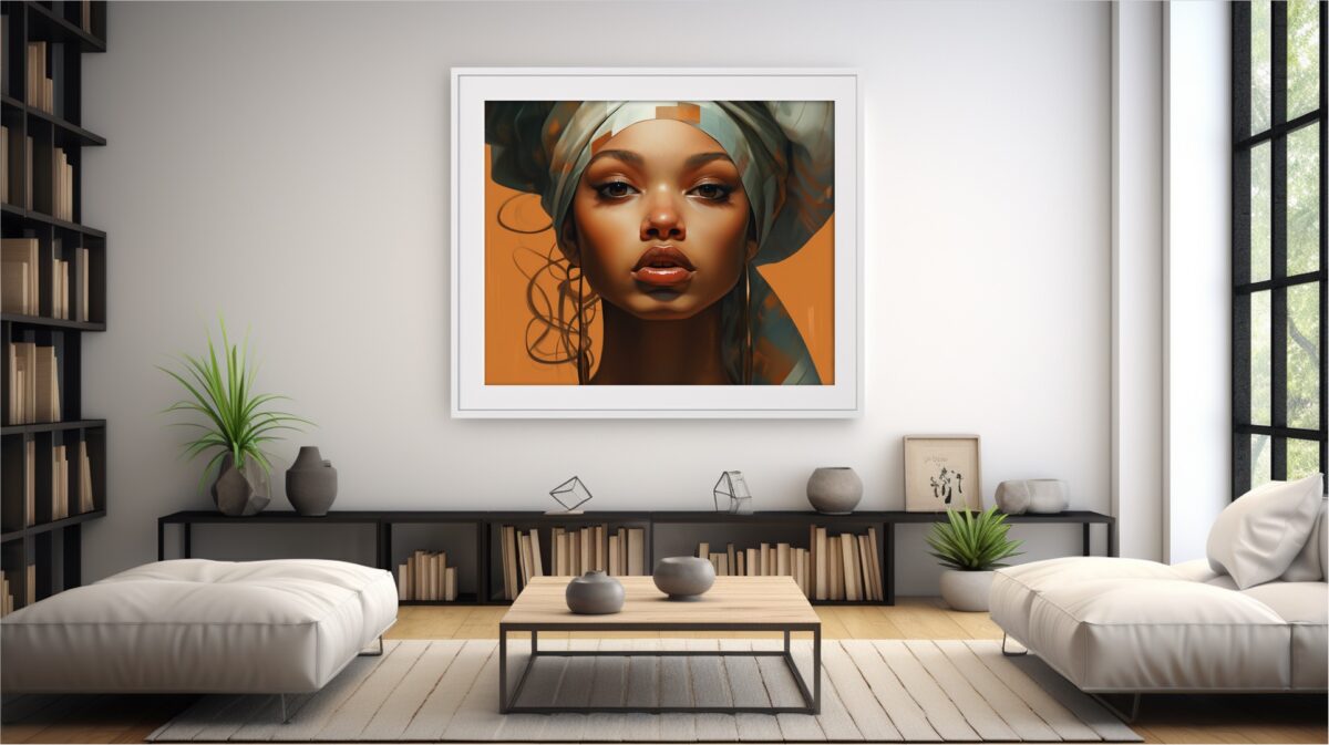 African Woman With Head Wrap - Digital Download Wall Art - Image 3