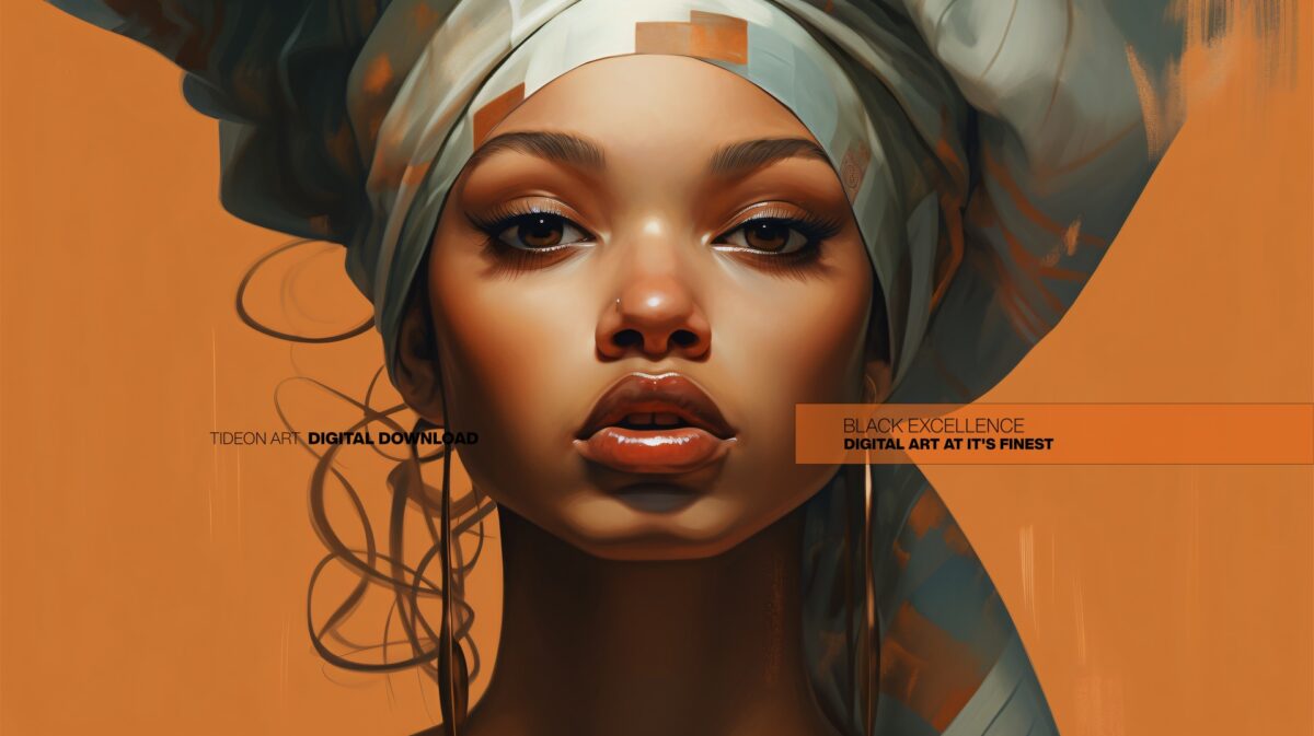 African Woman With Head Wrap - Digital Download Wall Art - Image 2