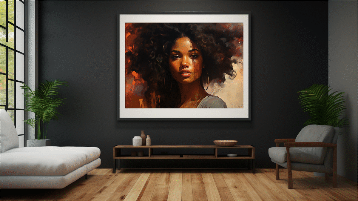 Afrocentric Woman In Painterly- Digital Download Wall Art - Image 7