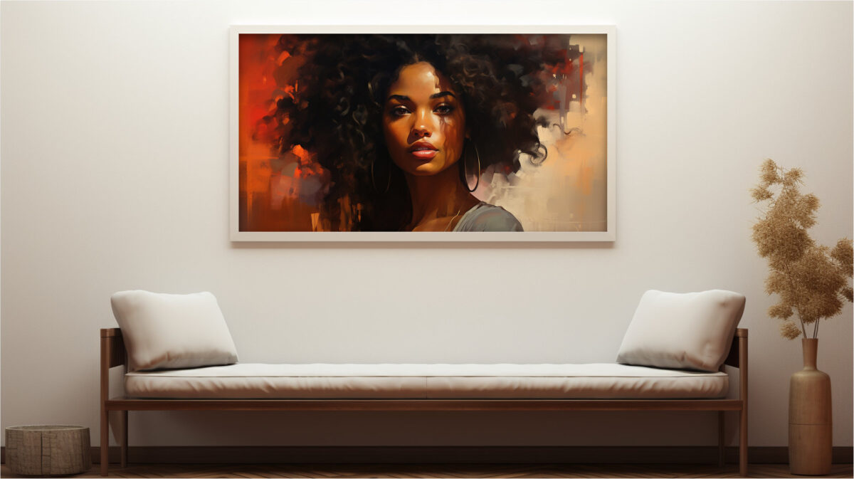 Afrocentric Woman In Painterly- Digital Download Wall Art - Image 4