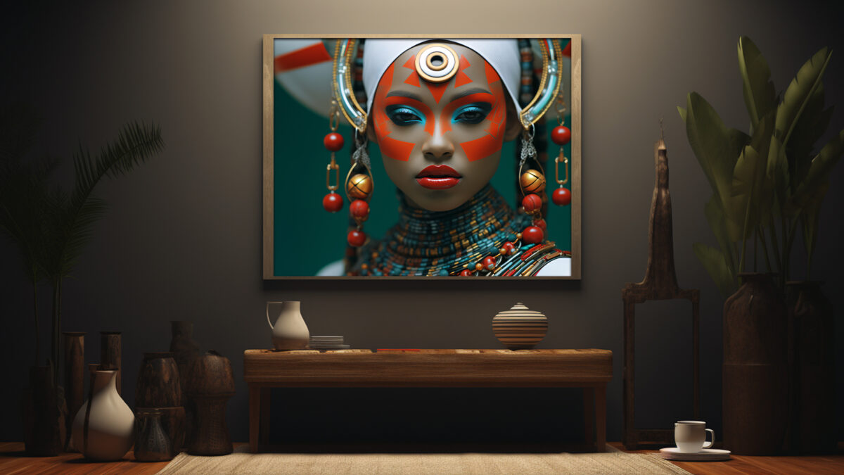 Gilded Grace: A Tribute to African-inspired Beauty - Digital Download Art - Image 6