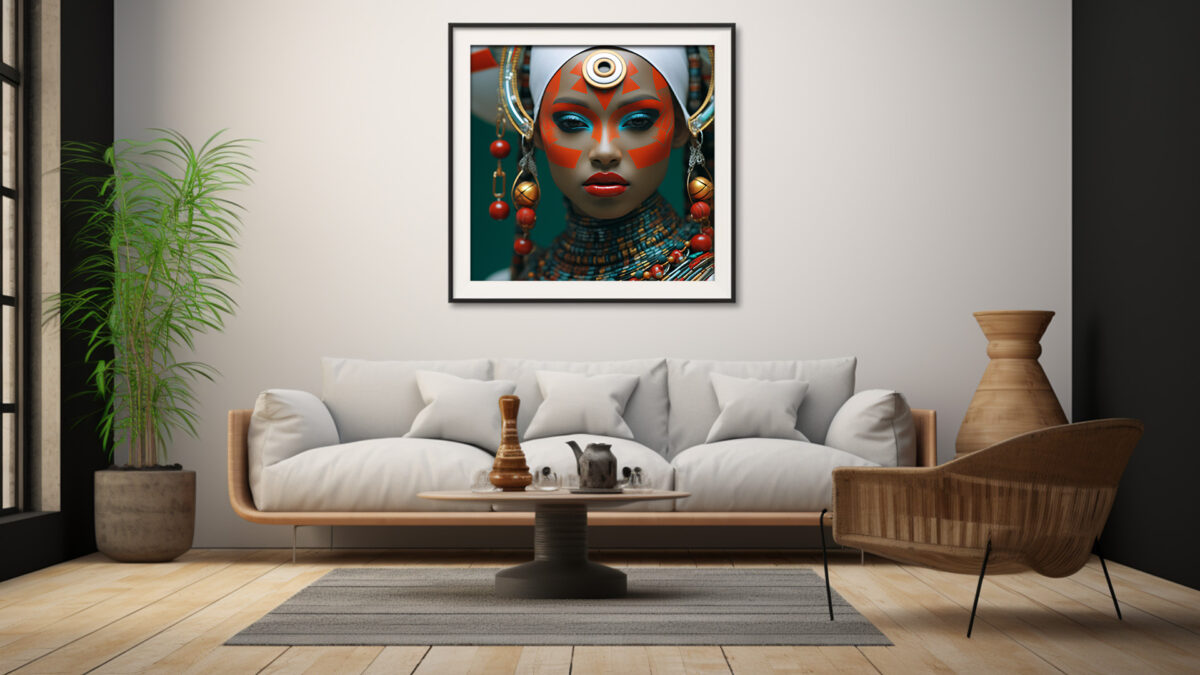 Gilded Grace: A Tribute to African-inspired Beauty - Digital Download Art - Image 5