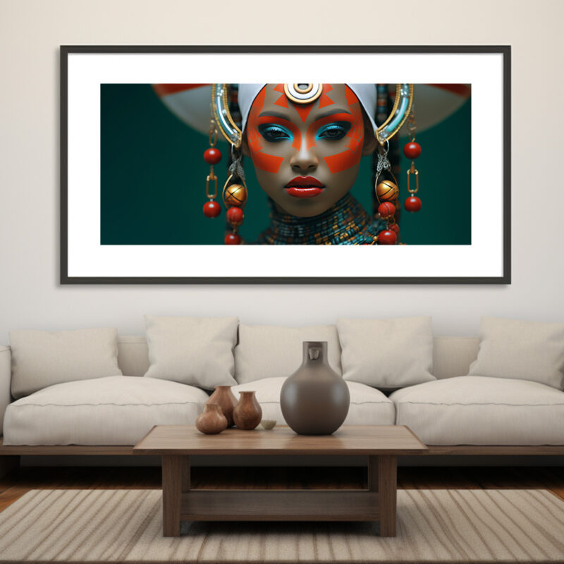 Gilded Grace: A Tribute to African-inspired Beauty - Digital Download Art
