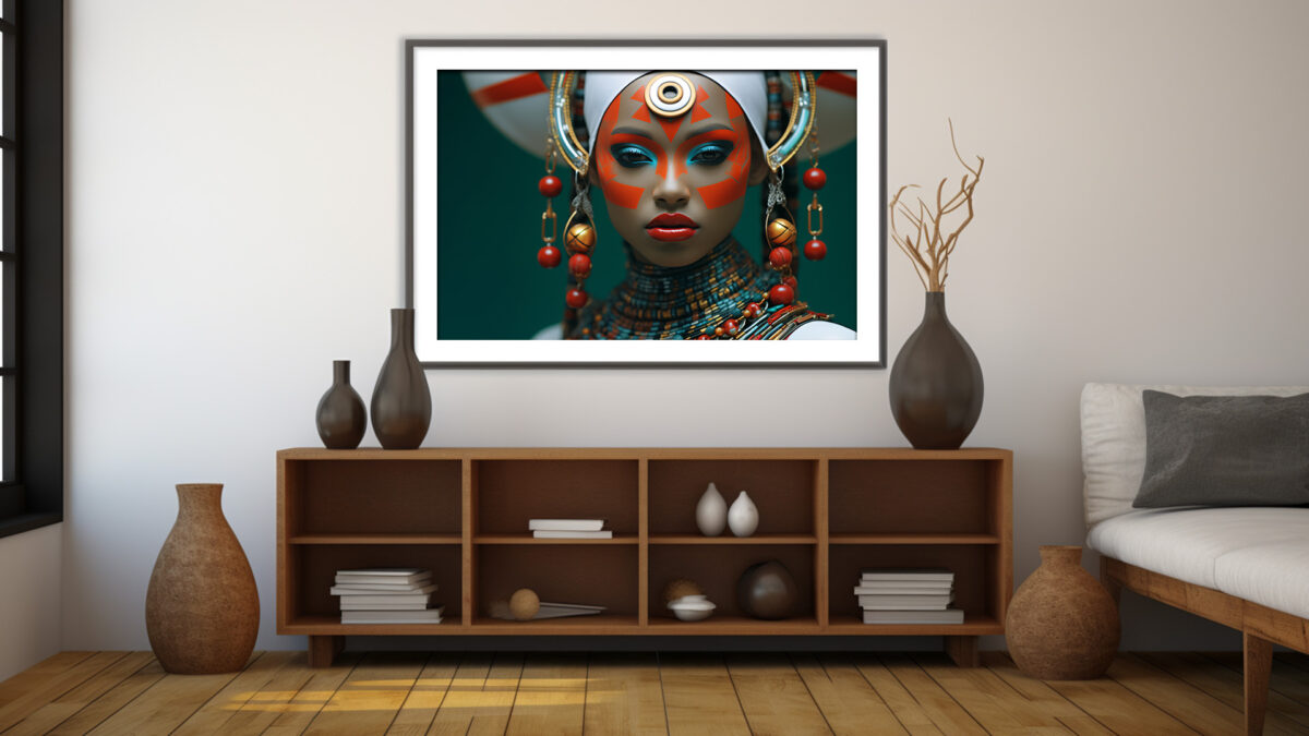 Gilded Grace: A Tribute to African-inspired Beauty - Digital Download Art - Image 4
