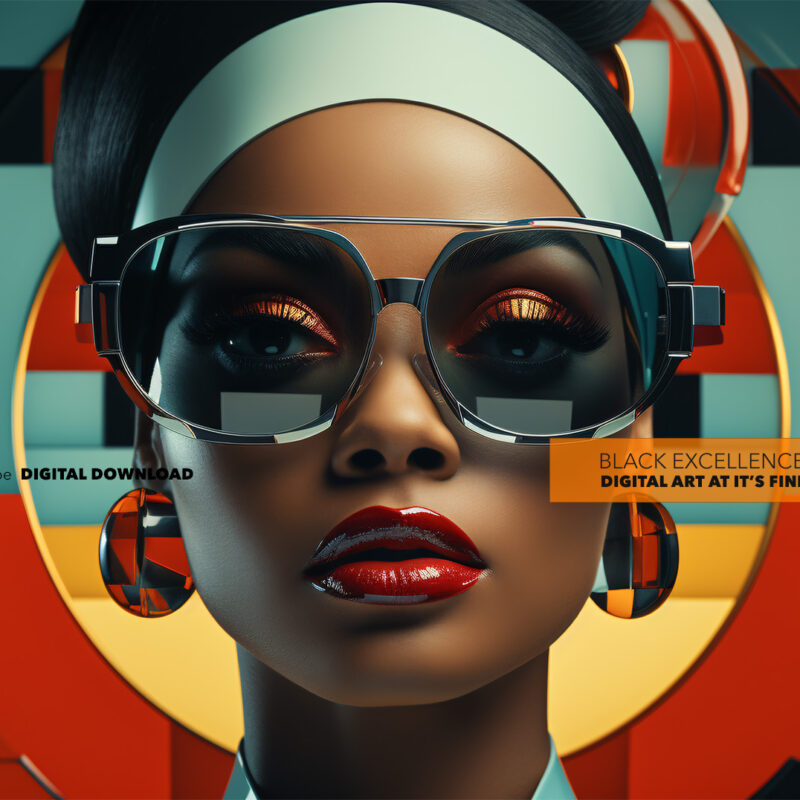 Alternative view of Elegant Shades: Timeless Style for the Modern Woman - Digital Download Art