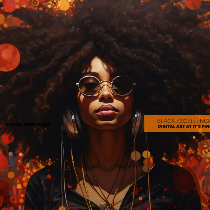 Alternative view of Groove Ember – Afrocentric Digital Art (Single File)