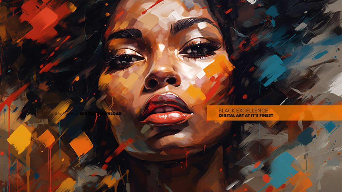 Contemporary Afrocentric Woman's Portrait - Digital Download Art - Image 2