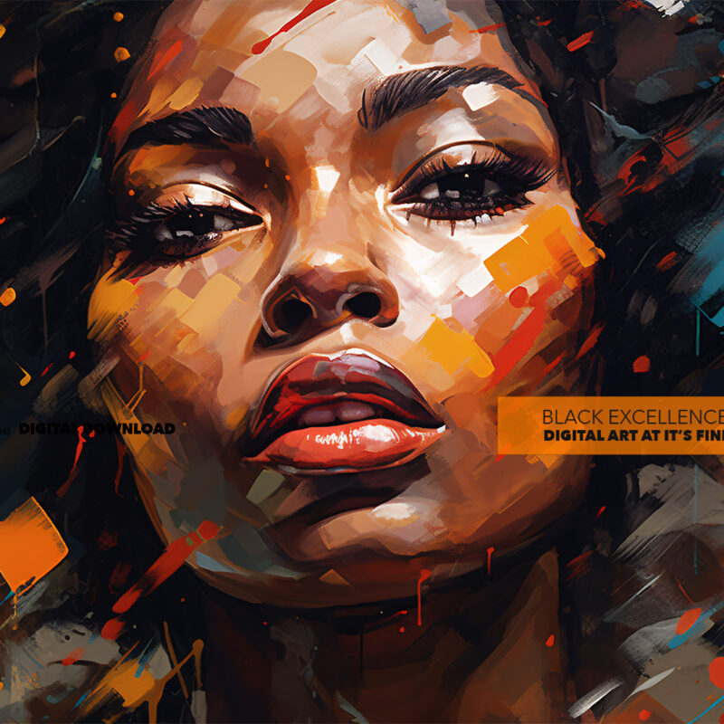 Alternative view of Contemporary Afrocentric Woman's Portrait - Digital Download Art