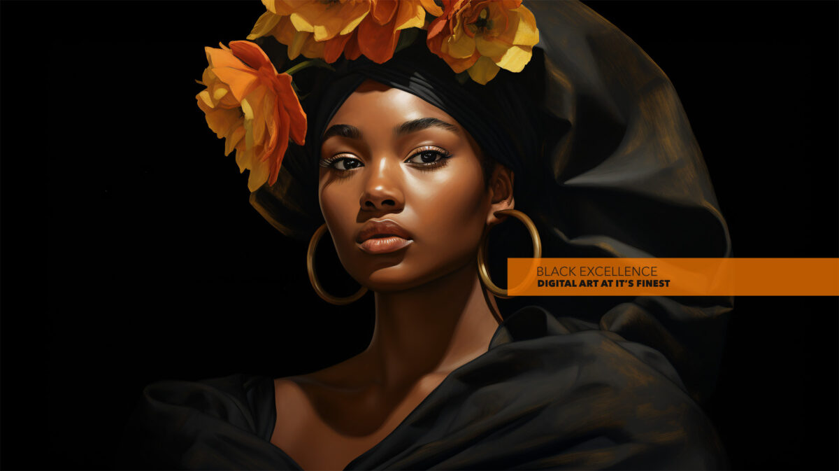 Black-Woman-All-Black - Digital Download Art - Image 2