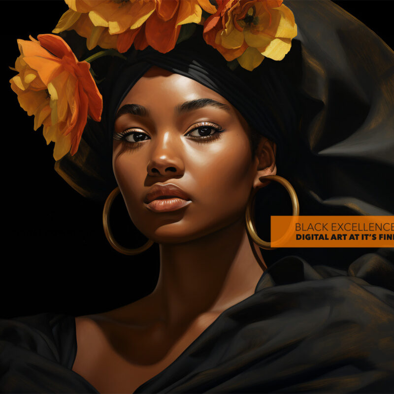 Alternative view of Black-Woman-All-Black - Digital Download Art