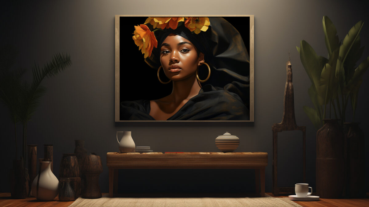Black-Woman-All-Black - Digital Download Art - Image 6