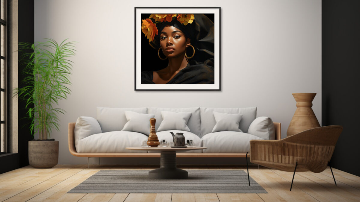Black-Woman-All-Black - Digital Download Art - Image 5