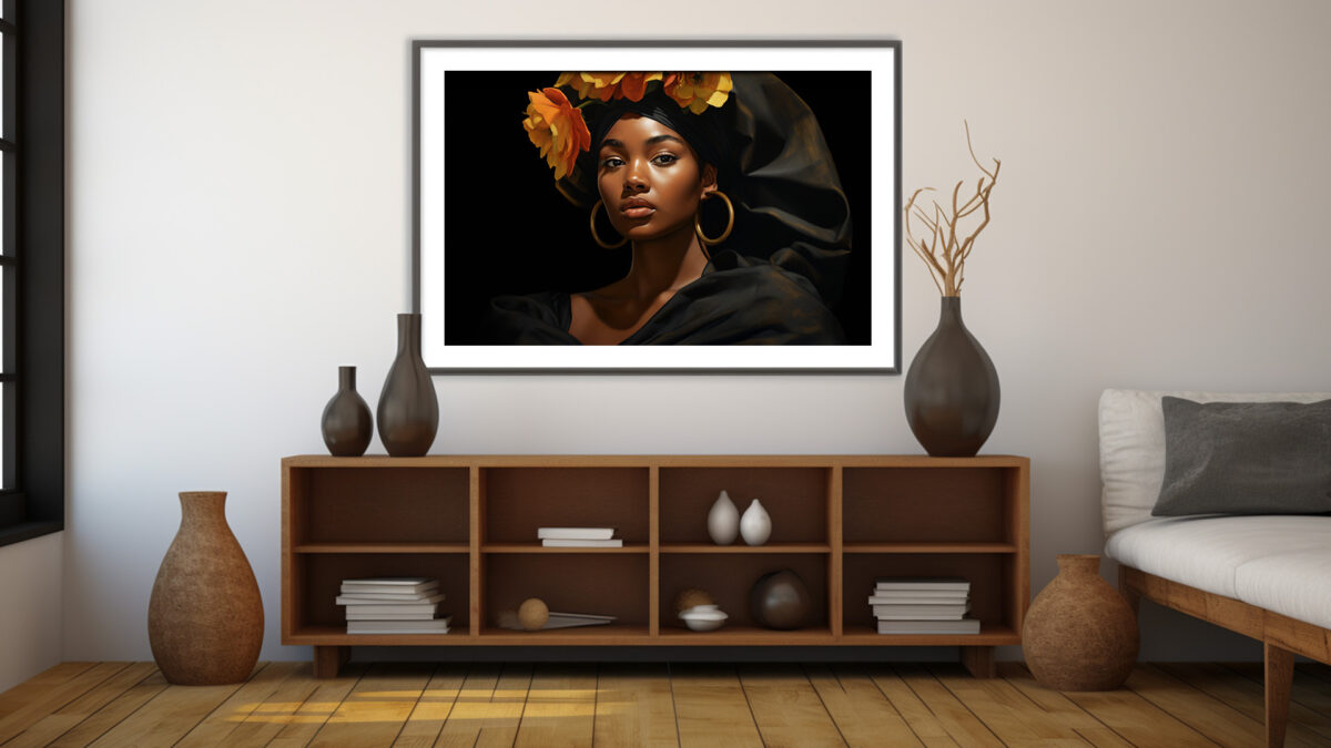 Black-Woman-All-Black - Digital Download Art - Image 4
